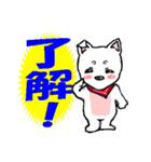 かぼすけの白い犬（個別スタンプ：8）