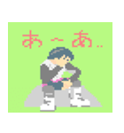 バイクに乗る人のスタンプ1（個別スタンプ：3）