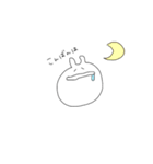 敬語のしろくてゆるいうさぎ(繊細)（個別スタンプ：3）