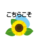 大きめ文字❤お花メッセージ ひまわり（個別スタンプ：27）