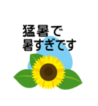 大きめ文字❤お花メッセージ ひまわり（個別スタンプ：33）