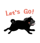 パグバラエティセット(黒ver)（個別スタンプ：6）