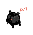 パグバラエティセット(黒ver)（個別スタンプ：8）