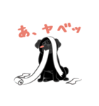 パグバラエティセット(黒ver)（個別スタンプ：24）