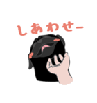 パグバラエティセット(黒ver)（個別スタンプ：35）