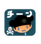 ガタガタ背景のくまりちゃん（個別スタンプ：18）