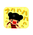 ガタガタ背景のくまりちゃん（個別スタンプ：21）
