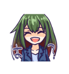 緑と赤のグラデーション髪の女の子（個別スタンプ：4）