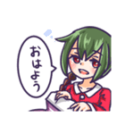 緑と赤のグラデーション髪の女の子（個別スタンプ：6）