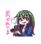 緑と赤のグラデーション髪の女の子（個別スタンプ：8）