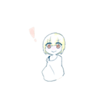 白っぽいあの子（個別スタンプ：3）