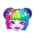 むにゅっとからふるがーるず（個別スタンプ：1）