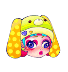 むにゅっとからふるがーるず（個別スタンプ：9）