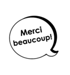 よく使うフランス語2 シンプル吹き出し（個別スタンプ：9）