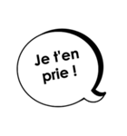 よく使うフランス語2 シンプル吹き出し（個別スタンプ：11）