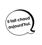 よく使うフランス語2 シンプル吹き出し（個別スタンプ：34）