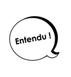 よく使うフランス語2 シンプル吹き出し（個別スタンプ：36）