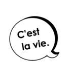 よく使うフランス語2 シンプル吹き出し（個別スタンプ：40）