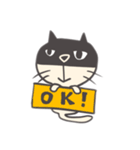 白黒のネコ（個別スタンプ：7）