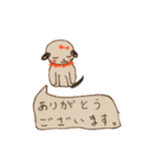 リボンのついた可愛いワンちゃんのスタンプ（個別スタンプ：8）