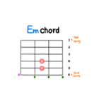 ギターコード ステッカー 1 (M, m, 7)（個別スタンプ：10）