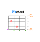 ギターコード ステッカー 1 (M, m, 7)（個別スタンプ：17）