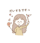 女の子のお返事スタンプ（個別スタンプ：12）