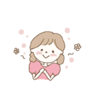 女の子のお返事スタンプ（個別スタンプ：13）