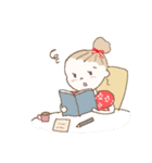 女の子のお返事スタンプ（個別スタンプ：15）