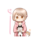 猫が大好きな女の子（個別スタンプ：21）