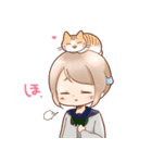 猫が大好きな女の子（個別スタンプ：24）