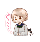 猫が大好きな女の子（個別スタンプ：33）