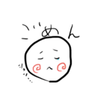 丸顔さんの表情2（個別スタンプ：4）