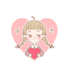 三つ編み女の子（個別スタンプ：14）