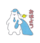 水玉ネクタイのシロクマくん（個別スタンプ：2）