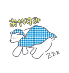 水玉ネクタイのシロクマくん（個別スタンプ：3）
