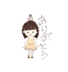 感情を花に咲かせる女の子（個別スタンプ：4）