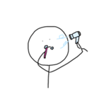 【夜】棒人間ちゃんのスタンプ3（個別スタンプ：7）