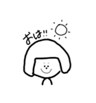 おかっぱ女子。（個別スタンプ：3）
