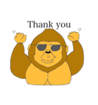 返事をするゴリラ（個別スタンプ：1）