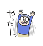 メガネと帽子の基本スタンプ（個別スタンプ：21）