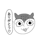 モノクロどうぶつのブスタンプ（個別スタンプ：20）