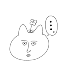 モノクロどうぶつのブスタンプ（個別スタンプ：31）