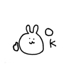 手書きのゆるうさぎ（個別スタンプ：3）