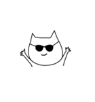 おてあげ白ねこ（個別スタンプ：2）