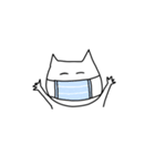 おてあげ白ねこ（個別スタンプ：5）