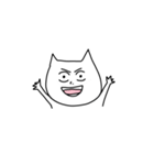 おてあげ白ねこ（個別スタンプ：7）
