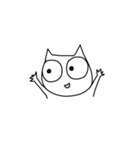 おてあげ白ねこ（個別スタンプ：8）