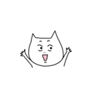 おてあげ白ねこ（個別スタンプ：9）