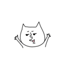 おてあげ白ねこ（個別スタンプ：10）